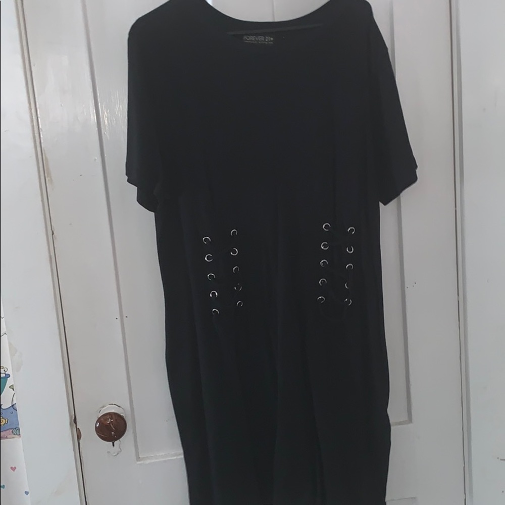Black T-shirt dress